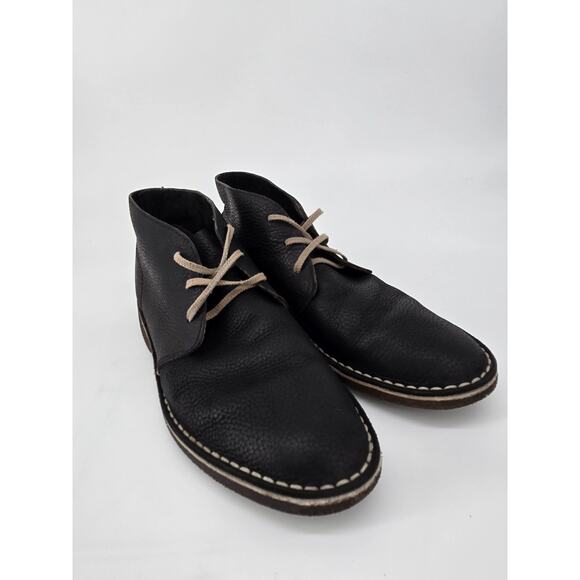 Seavees Three Eye Pebbled Leather Chukka Black Boot Dress Shoe Mens Sz 13 - Picture 3 of 12